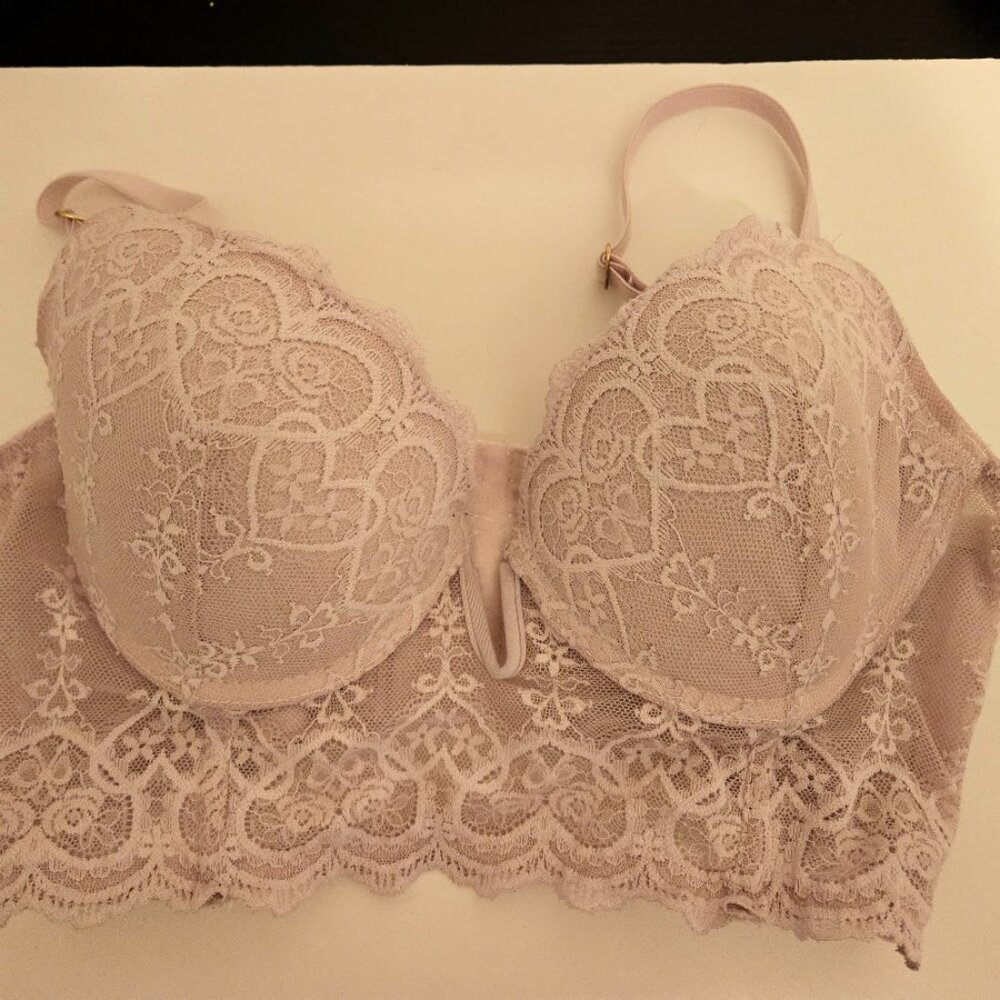 Jessica Simpson light‎ pink long line bra Size 34C